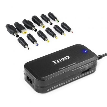 Cargador de Portátil TooQ TQLC-90BS02M/ 1xUSB/ 90W/ Manual/ 12 Conectores/ Voltaje 15-24V | TecnoSoft art too car20tqlc 90bs02m 1