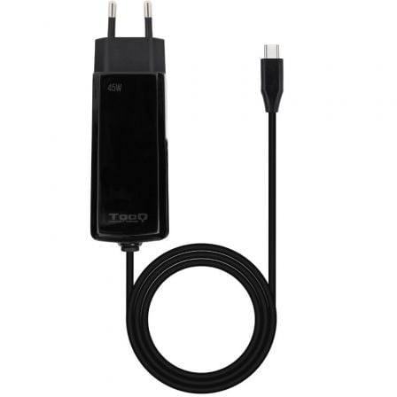 Cargador de Portátil GaN TooQ TQLC-USBCGAN45PD-C USB Tipo-C/ 45W/ Automático/ Voltaje 5-20V | TecnoSoft art too car20tqlc usbcgan45pd c 1