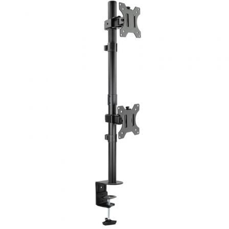 Soporte de Mesa para 2 Monitores TooQ DB1233TNV-B/ Giratorio/ Inclinable/ hasta 8kg | TecnoSoft art too soporte20db1233tnv b 1