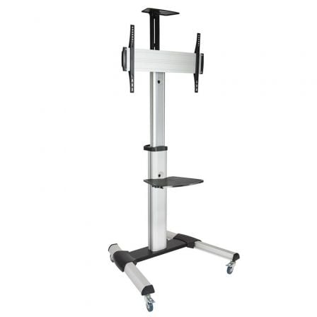 Soporte de Suelo Inclinable/ Ajustable con Ruedas TooQ FS1870M-B para TV de 37-70″/ hasta 50kg | TecnoSoft art too soporte20fs1870m b 1