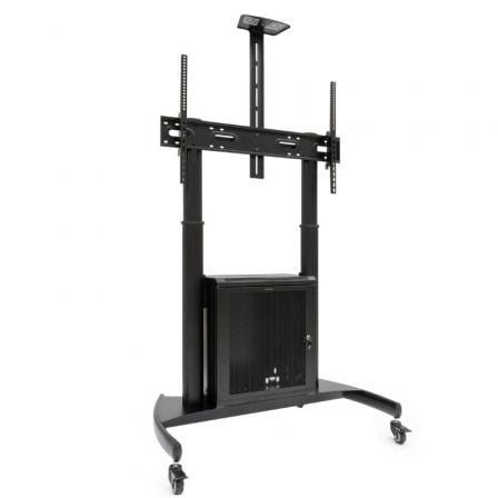 Soporte de Suelo Inclinable con Ruedas TooQ Narnia FS20500M-B para TV de 60-100″/ hasta 100kg | TecnoSoft art too soporte20fs20500m b 1