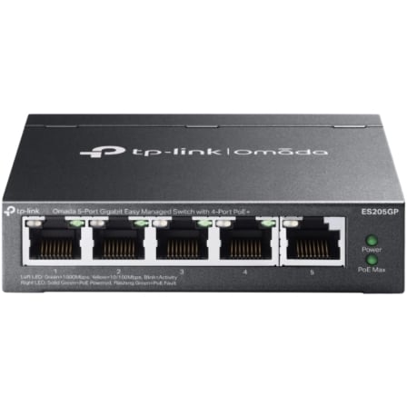 Switch TP-Link Omada ES205GP 5 Puertos/ RJ-45 10/100/1000/ PoE+ | TecnoSoft art tpl switch20es205gp 1