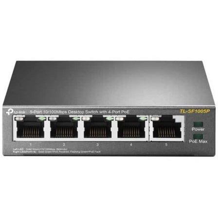 Switch TP-Link TL-SF1005P 5 Puertos/ RJ-45 10/100 PoE | TecnoSoft art tpl switch20tl sf1005p20v2 1