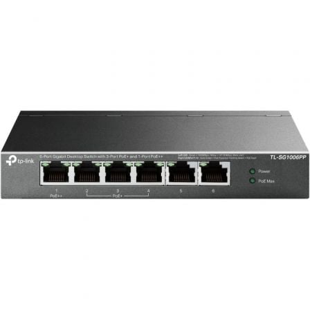 Switch TP-Link TL-SG1006PP 6 Puertos/ RJ-45 10/100/1000/ PoE++ | TecnoSoft art tpl switch20tl sg1006pp 1