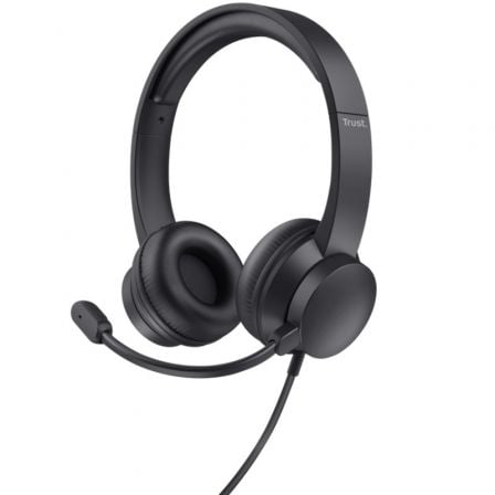 Auriculares Trust Ayda/ con Micrófono/ Jack 3.5/ Negros | TecnoSoft art tru aur ayda bk 1