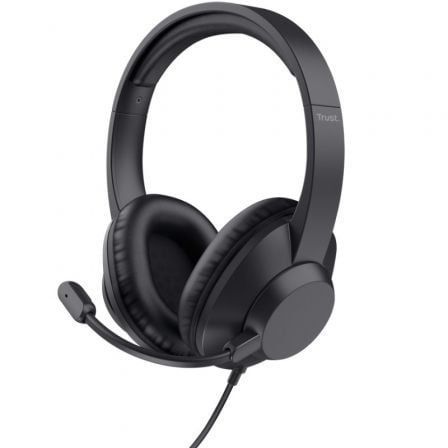 Auriculares Trust Ayda Max/ con Micrófono/ Jack 3.5/ Negros | TecnoSoft art tru aur20ayda20max20bk 1