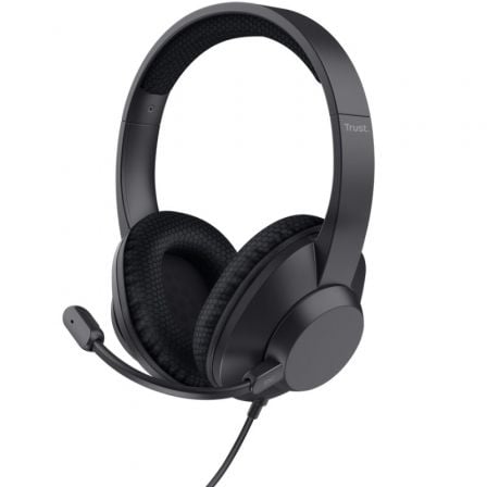Auriculares Trust Ayda Max USB-ENC/ con Micrófono/ USB/ Negros | TecnoSoft art tru aur20ayda20max20usb20enc20bk 1
