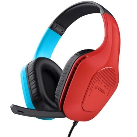 Auriculares Gaming con Micrófono Trust Gaming GXT 416S Zirox/ Jack 3.5/ Azules y Rojos | TecnoSoft art tru aur20gxt20416s20zirox20bl20rd 1