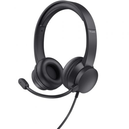 Auriculares Trust HS-201 USB/ con Micrófono/ USB/ Negros | TecnoSoft art tru aur20hs 20120usb 1