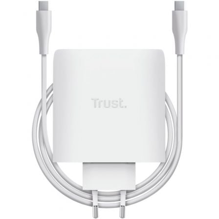 Cargador de Pared GaN Trust Maxo 100W/ 2xUSB Tipo-C/ Incluye Cable USB Tipo-C/ 100W | TecnoSoft art tru carga20maxo20100w202c20wh 1