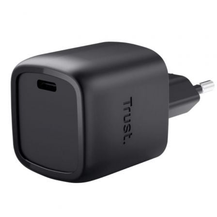 Cargador de Pared GaN Trust Maxo 30W/ 1xUSB Tipo-C/ 30W | TecnoSoft art tru carga20maxo2030w20bk 1