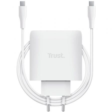 Cargador de Pared GaN Trust Maxo 65W/ 1xUSB Tipo-C/ Incluye Cable USB Tipo-C/ 65W | TecnoSoft art tru carga20maxo2065w20wh20c 1