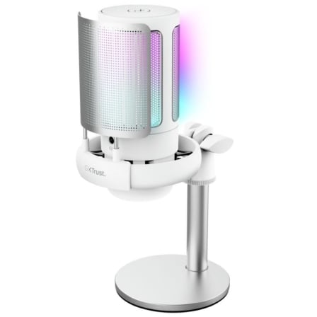 Micrófono Gaming Trust Gaming GXT 238 Auron 26082/ USB/ Blanco | TecnoSoft art tru mic20gxt2023820auron20wh 1
