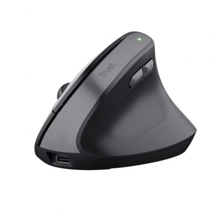 Ratón Vertical Inalámbrico Trust Bayo II/ Batería recargable/ Hasta 2400 DPI | TecnoSoft art tru mou20bayo20ii20wir20bk 1