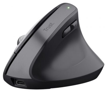 Ratón Vertical Inalámbrico Trust Bayo+/ Batería Recargable/ Hasta 2400 DPI | TecnoSoft art tru mou20bayop20multi20bk 1