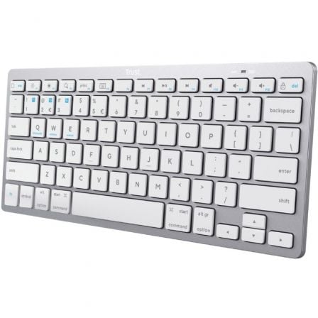 Teclado Compacto Inalámbrico Trust 24654/ Plata | TecnoSoft art tru tec2024654 1