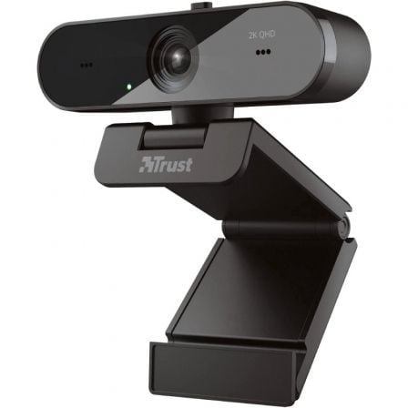 Webcam Trust TW-250/ Enfoque Automático/ 2560 x 1440 QHD | TecnoSoft art tru webcam20tw 25020bk20v2 1