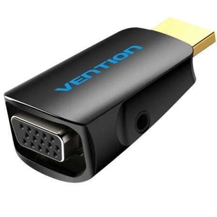 Adaptador Conversor Vention AIDB0/ HDMI Macho a VGA Hembra/ Audio Jack 3.5mm | TecnoSoft art ven adp20aidb0 1