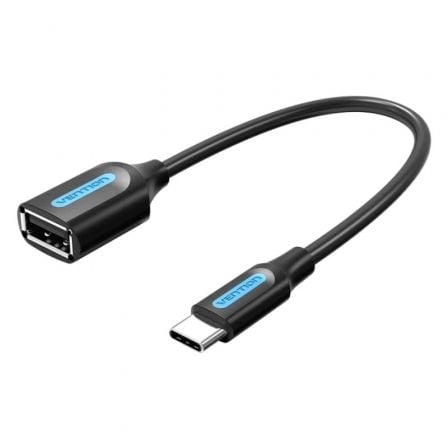 Cable USB 2.0 Tipo-C Vention CCSBB/ USB Tipo-C Macho – USB Hembra/ 15cm/ 480Mbps/ Negro | TecnoSoft art ven adp20ccsbb 1