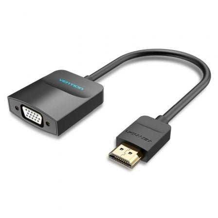 Conversor Vention 42161 HDMI Macho – VGA Hembra – Jack 3.5 Hembra/ 15cm/ Negro | TecnoSoft art ven adp20conv2042161 1