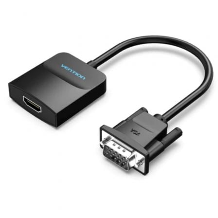 Conversor Vention ACNBB/ VGA Macho – HDMI Hembra/ 15cm/ Negro | TecnoSoft art ven adp20conv20acnbb 1