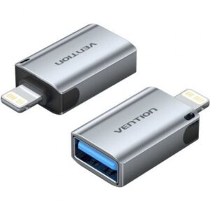Adaptador OTG USB Vention CUCH0/ USB Hembra – Lightning Macho/ Azul | TecnoSoft art ven adp20cuch0 1