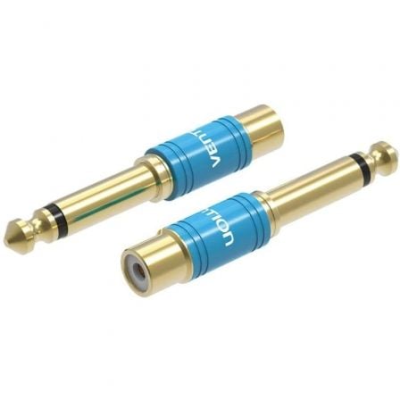 Adaptador Jack Vention VDD-C03/ RCA Hembra – Jack 6.5 Macho/ Azul | TecnoSoft art ven adp20vdd c03 1