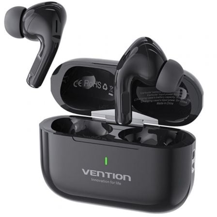Auriculares Bluetooth Vention Echo Lite E11 con estuche de carga/ Autonomía 6h/ Negros | TecnoSoft art ven aur20echo20lite20e1120bk 1