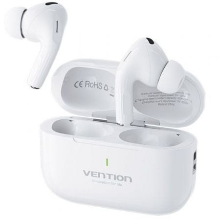 Auriculares Bluetooth Vention Echo Lite E11 con estuche de carga/ Autonomía 6h/ Blancos | TecnoSoft art ven aur20echo20lite20e1120wh 1