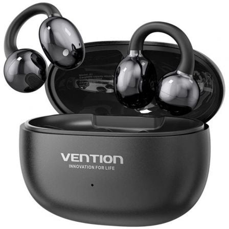 Auriculares Bluetooth Vention Echo Clip A11 Pro con estuche de carga/ Autonomía 6h/ Negro | TecnoSoft art ven aur20nbwb0 ph 1