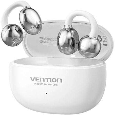 Auriculares Bluetooth Vention Echo Clip A11 Pro con estuche de carga/ Autonomía 6h/ Blancos | TecnoSoft art ven aur20nbww0 ph 1