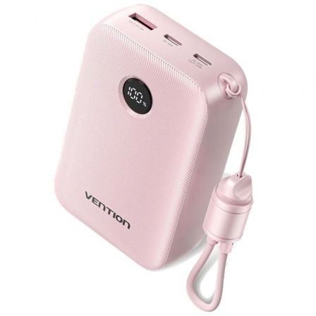 Powerbank 20000mAh Vention FKBP0-C/ 22.5W/ Rosa/ Incluye Cable USB Tipo-C | TecnoSoft art ven bat20fkbp0 c 1