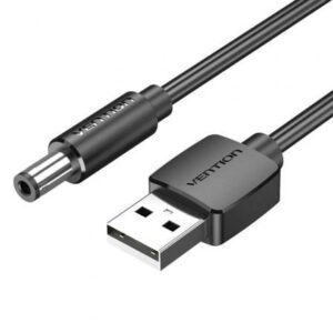 Cable Alimentación Vention CEYBD/ USB-A Macho – DC 5.5mm Macho/ 50cm/ Negro | TecnoSoft art ven cab ceybd 1