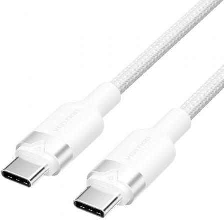 Cable USB 2.0 Tipo-C 3A Vention TRDWH/ USB Tipo-C Macho – USB Tipo-C Macho/ Hasta 60W/ 480Mbps/ 2m/ Blanco | TecnoSoft art ven cab trdwh 1
