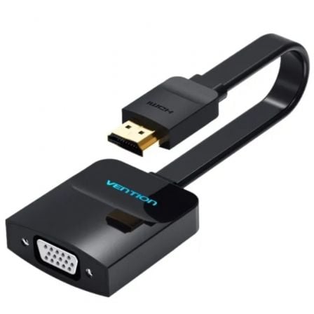 Conversor Vention 74345/ HDMI Macho/ VGA Hembra/ 15cm/ Negro | TecnoSoft art ven cab2074345 1