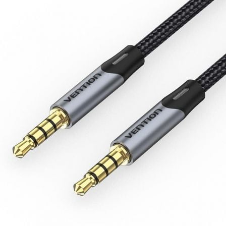 Cable Estéreo Vention BAQHD/ Jack 3.5 Macho – Jack 3.5 Macho/ 50cm/ Gris | TecnoSoft art ven cab20baqhd 1