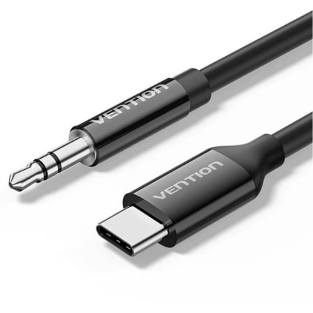 Cable Conversor Audio Vention BIFBF/ USB Tipo-C Macho – Jack 3.5 Macho/ 1m/ Gris | TecnoSoft art ven cab20bifbf 1