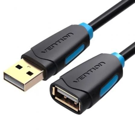 Cable Alargador USB 2.0 Vention CBCBI/ USB Macho – USB Hembra/ 3m/ Negro | TecnoSoft art ven cab20cbcbi 1