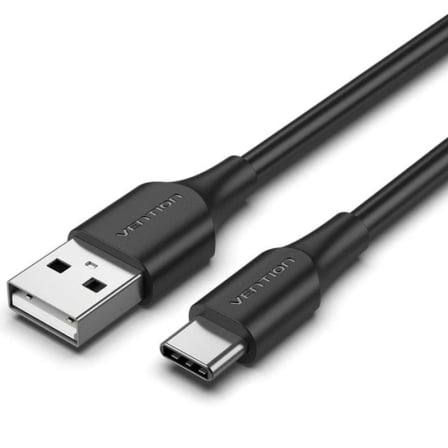 Cable USB 2.0 Tipo-C Vention CTHBH/ USB Tipo-C Macho – USB Macho/ 480Mbps/ 2m/ Negro | TecnoSoft art ven cab20cthbh 1