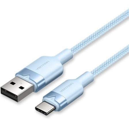 Cable USB 2.0 Tipo-C Vention CTNLF/ USB Tipo-C Macho – USB Macho/ Hasta 60W/ 480Mbps/ 1m/ Azul | TecnoSoft art ven cab20ctnlf 1