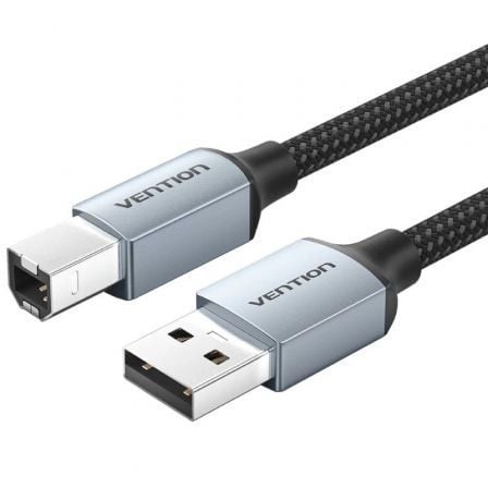 Cable USB 2.0 Impresora Vention CTTHF/ USB Tipo-B Macho – USB Macho/ 480Mbps/ 1m/ Gris | TecnoSoft art ven cab20ctthf 1