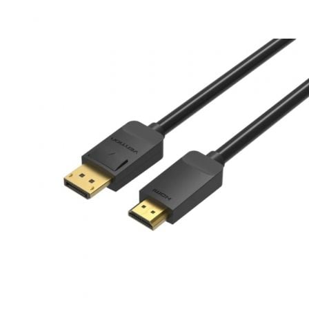 Cable Conversor Vention HADBH/ Displayport Macho – HDMI Macho/ 2m/ Negro | TecnoSoft art ven cab20hadbh 1