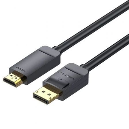 Cable Conversor Vention HAGBH/ DisplayPort Macho – HDMI 4K Macho/ 2m/ Negro | TecnoSoft art ven cab20hagbh 1