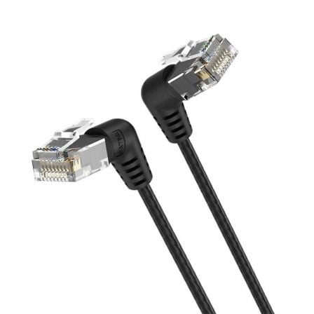 Cable de Red RJ45 UTP Vention IBOBG Cat.6A/ 1.5m/ Cabeza Rotatoria 360º/ Negro | TecnoSoft art ven cab20ibobg 1