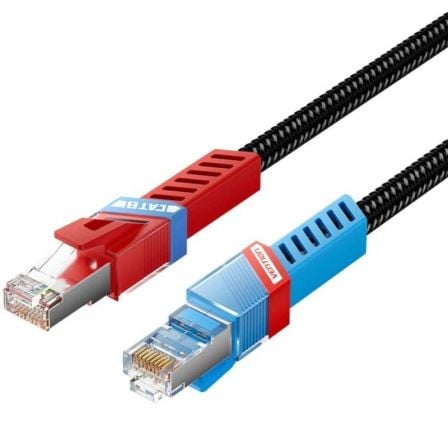 Cable de Red RJ45 SFTP Vention IKJBF Cat.8/ Gaming/ 1m/ Negro | TecnoSoft art ven cab20ikjbf 1