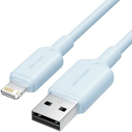 Cable USB 2.0 Lightning Vention LAMSF/ USB Macho – Lightning Macho/ 480Mbps/ 1m/ Azul | TecnoSoft art ven cab20lamsf 1
