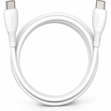 Cable USB 2.0 Tipo-C Vention TRVWH/ USB Tipo-C Macho – USB Tipo-C Macho/ Hasta 60W/ 480Mbps/ 2m/ Blanco | TecnoSoft art ven cab20trvwh 1