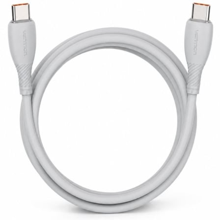 Cable USB 2.0 Tipo-C Vention TRWHH/ USB Tipo-C Macho – USB Tipo-C Macho/ Hasta 100W/ 480Mbps/ 2m/ Gris | TecnoSoft art ven cab20trwhh 1
