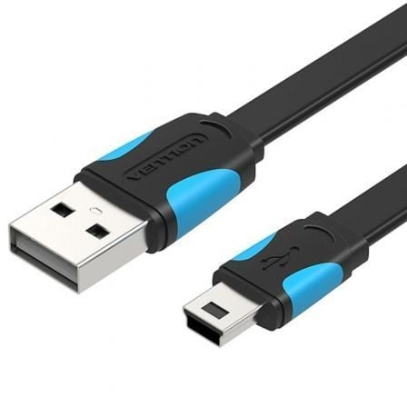 Cable USB 2.0 Vention VAS-A14-B150/ Mini USB Macho – USB Macho/ 480Mbps/ 1.5m/ Azul y Negro | TecnoSoft art ven cab20vas a14 b150 1