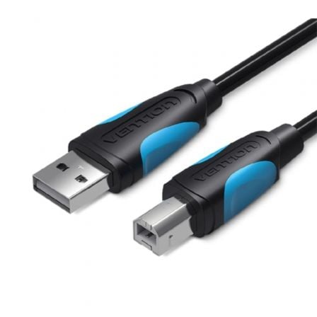 Cable USB 2.0 Impresora Vention VAS-A16-B500/ USB Tipo-B Macho – USB Macho/ 480Mbps/ 5m/ Negro | TecnoSoft art ven cab20vas a16 b500 1